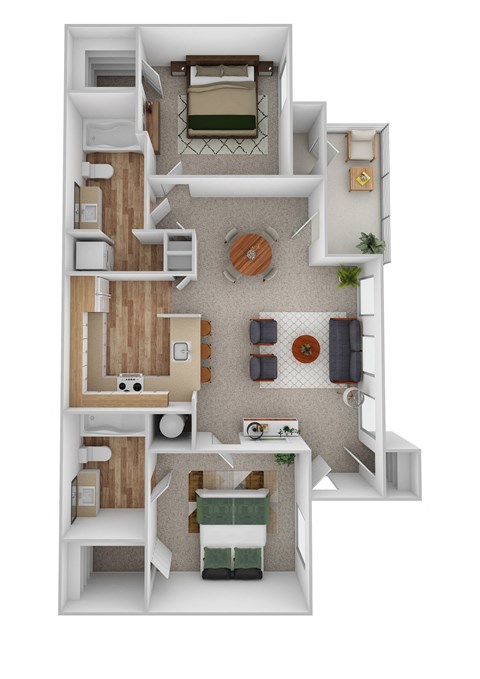 a floor plan of a house with a bedroom and a living room